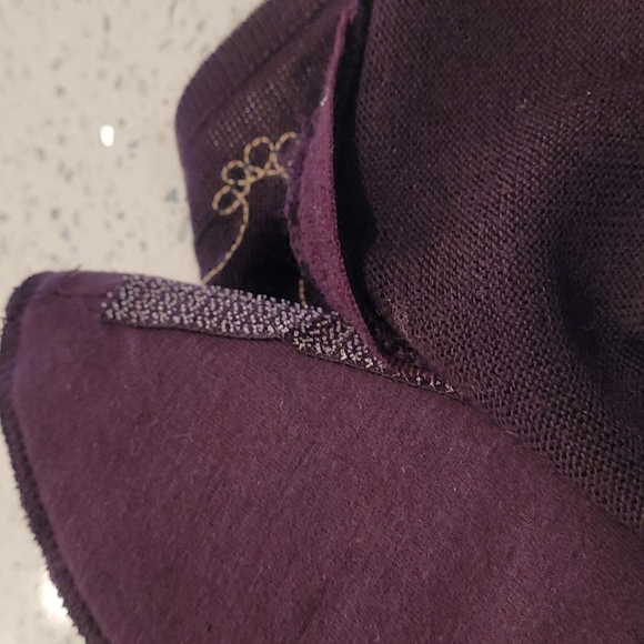 Carole Little Vintage Deep Purple Sweater Knit dress, M, 70% acrylic, 30% wool - Picture 8 of 9